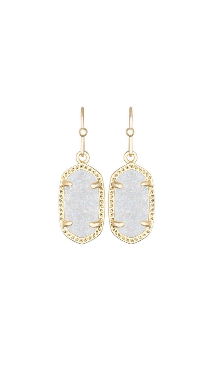 Iridescent Drusy Lee Earrings BY KENDRA SCOTT