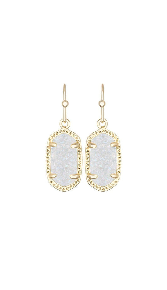 Iridescent Drusy Lee Earrings BY KENDRA SCOTT