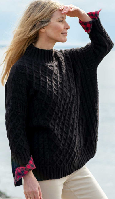 Lisbon Traveler by MerSea - in True Black - Paula & Chlo. A great one size fits most sweater.