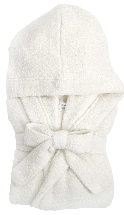 Little Giraffe Dolce Hoodie cover up Chenille Robe in Cream