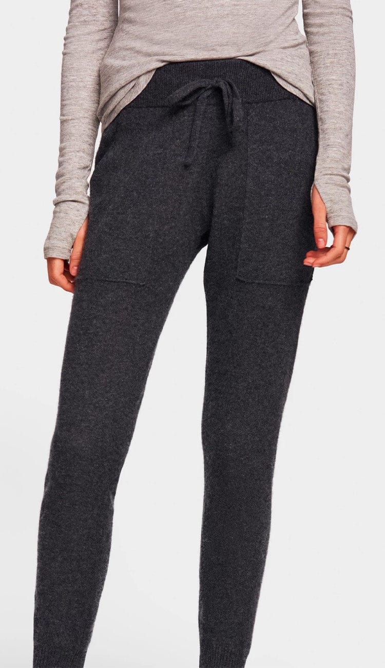 lounge pant charcoal detail view