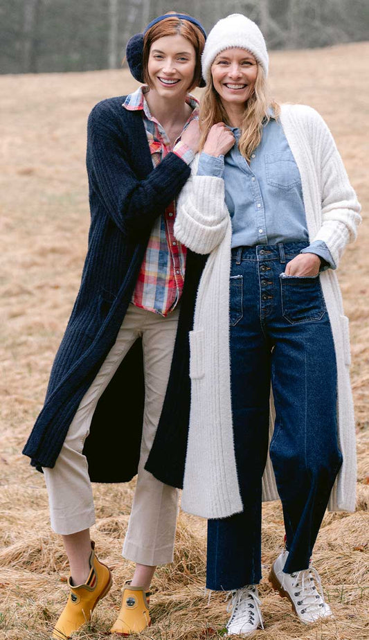 Cambridge Duster in Winter and Cambridge Blue by MerSea - Paula & Chlo