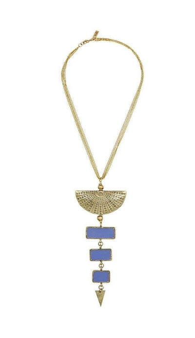 mina necklace in brass and enamel by vanessa mooney