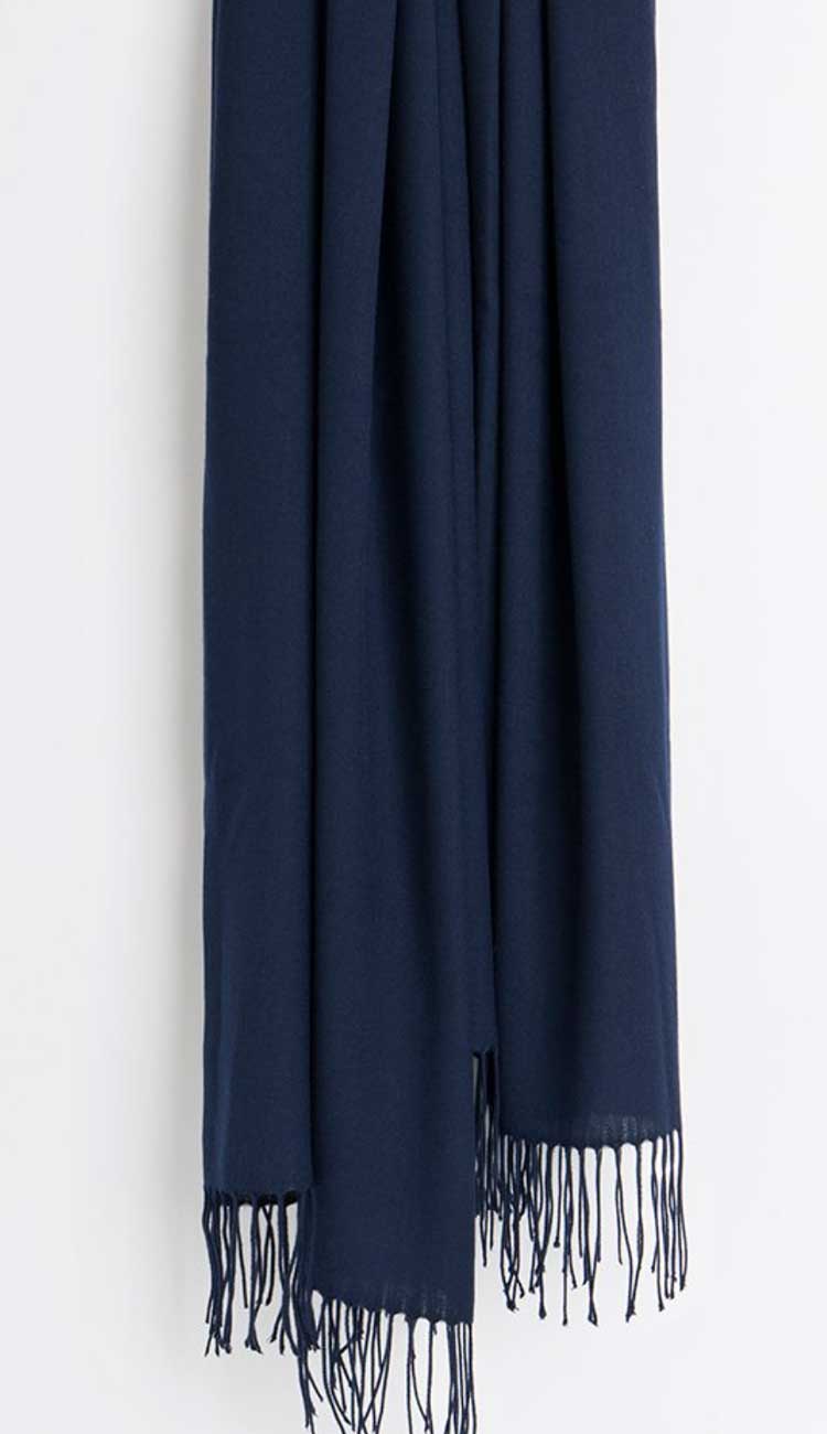 pia rossini dark navy pashmina - paula and chlo