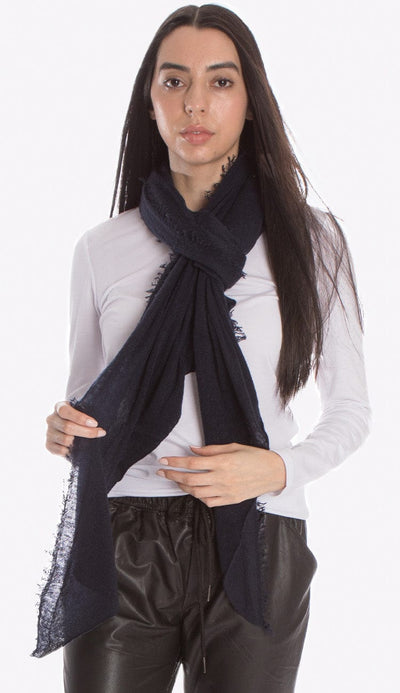navy cashmere love scarf - grisal