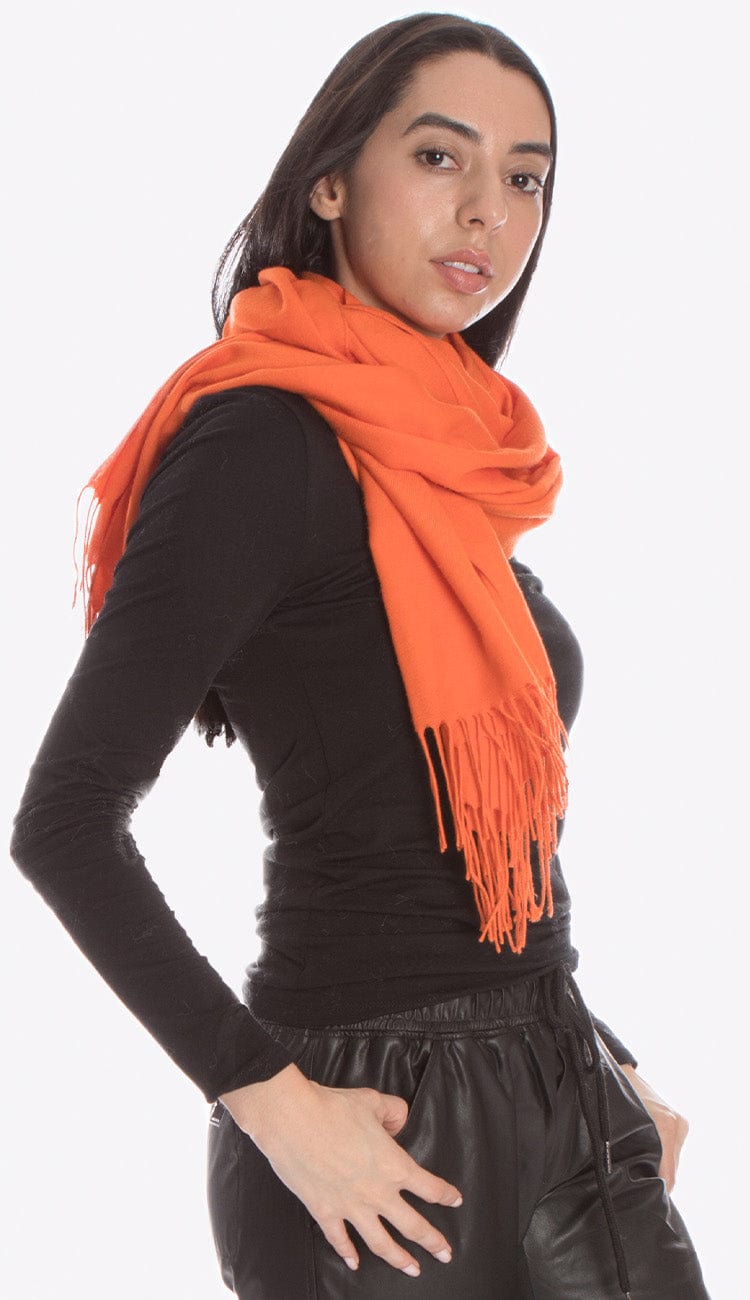 Italian pashmina in orange by pia rossini