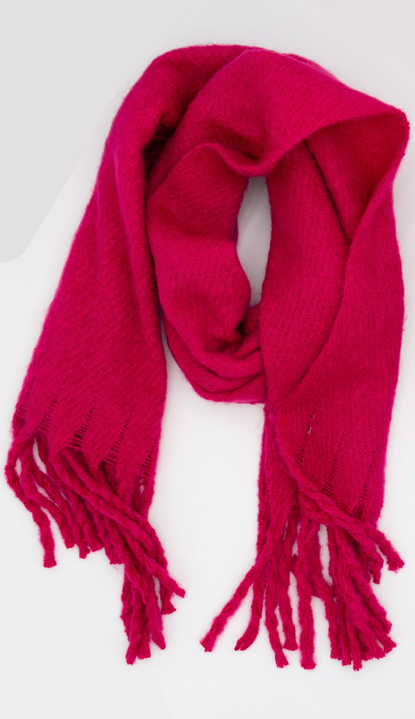 oversized scarf in raspberry -paula and chlo