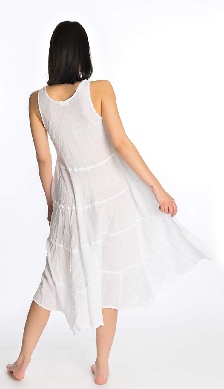 Raffi Linen Dress by CP Shades back view