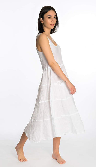 Raffi Linen Dress by CP Shades side view