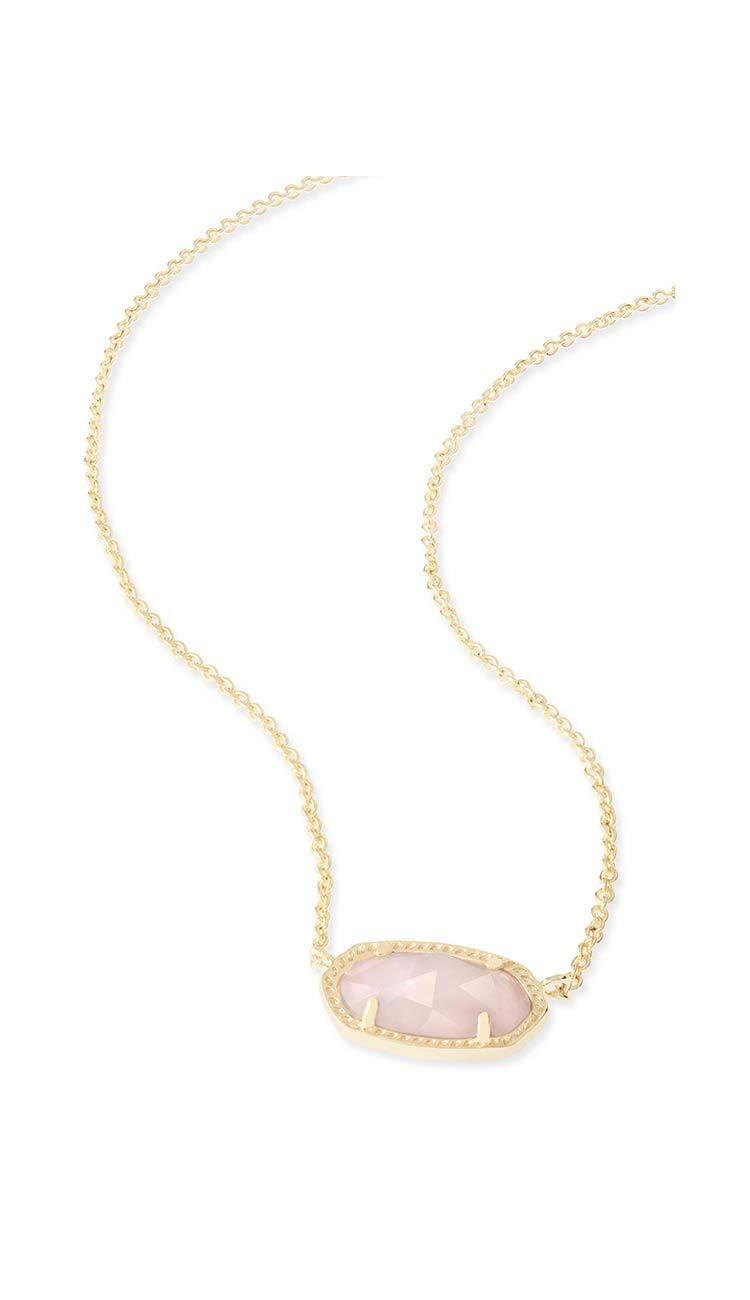 Rose Quartz Elisa Necklace by Kendra Scott
