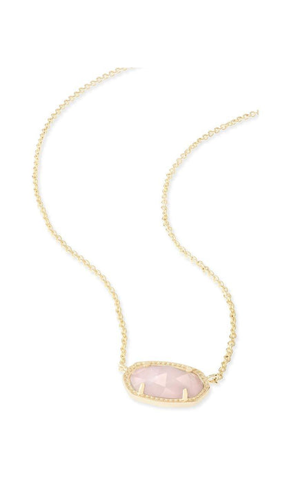 Rose Quartz Elisa Necklace by Kendra Scott