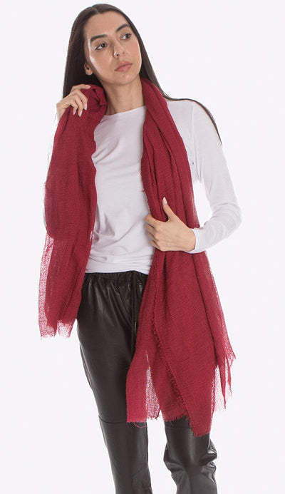 ruby zaar boho shawl scarf crimson