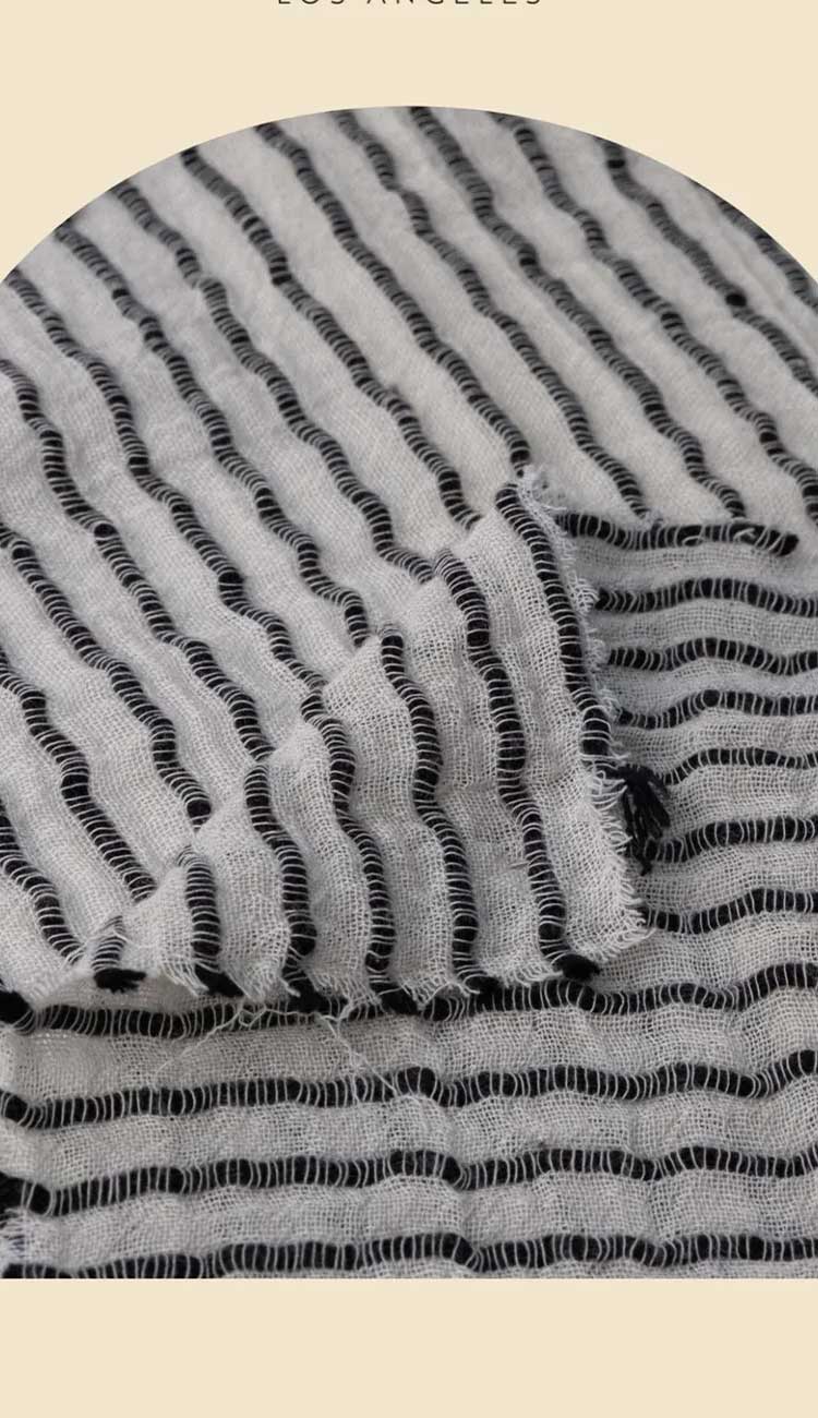 100% Turkish cotton black stripe