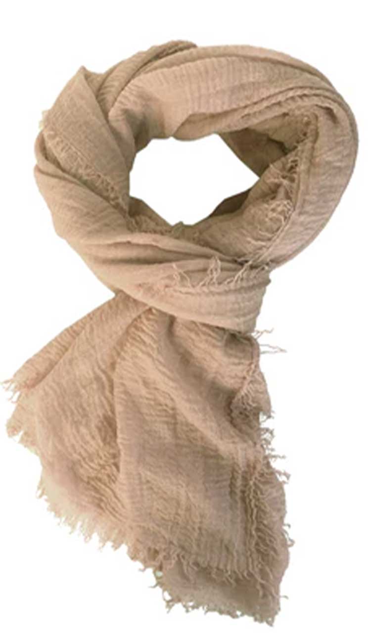 boho scarf in sand