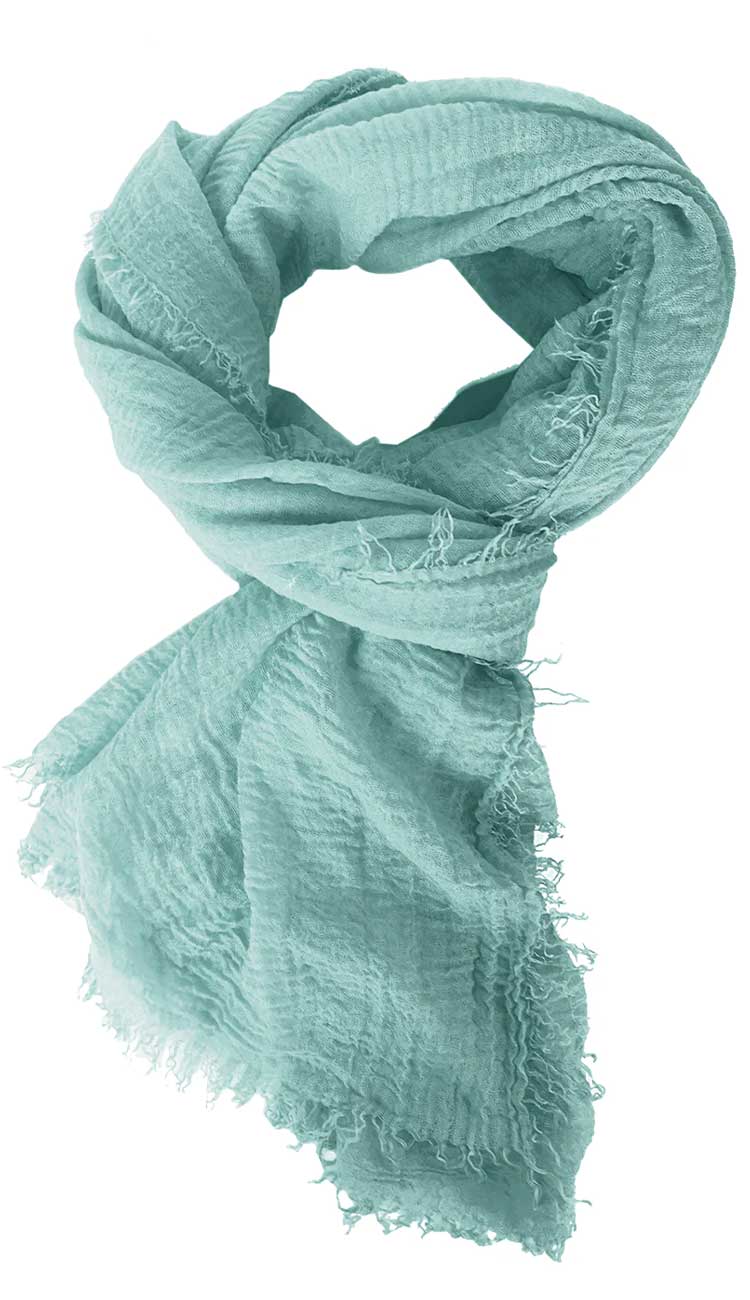 boho scarf in seafoam