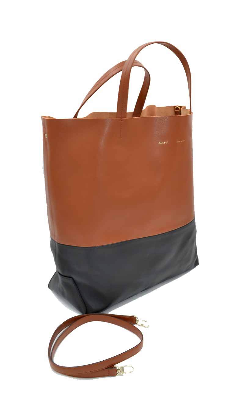 alice d siena and black tote side view 