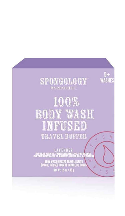 spongology lavender travel buffer body wash infused
