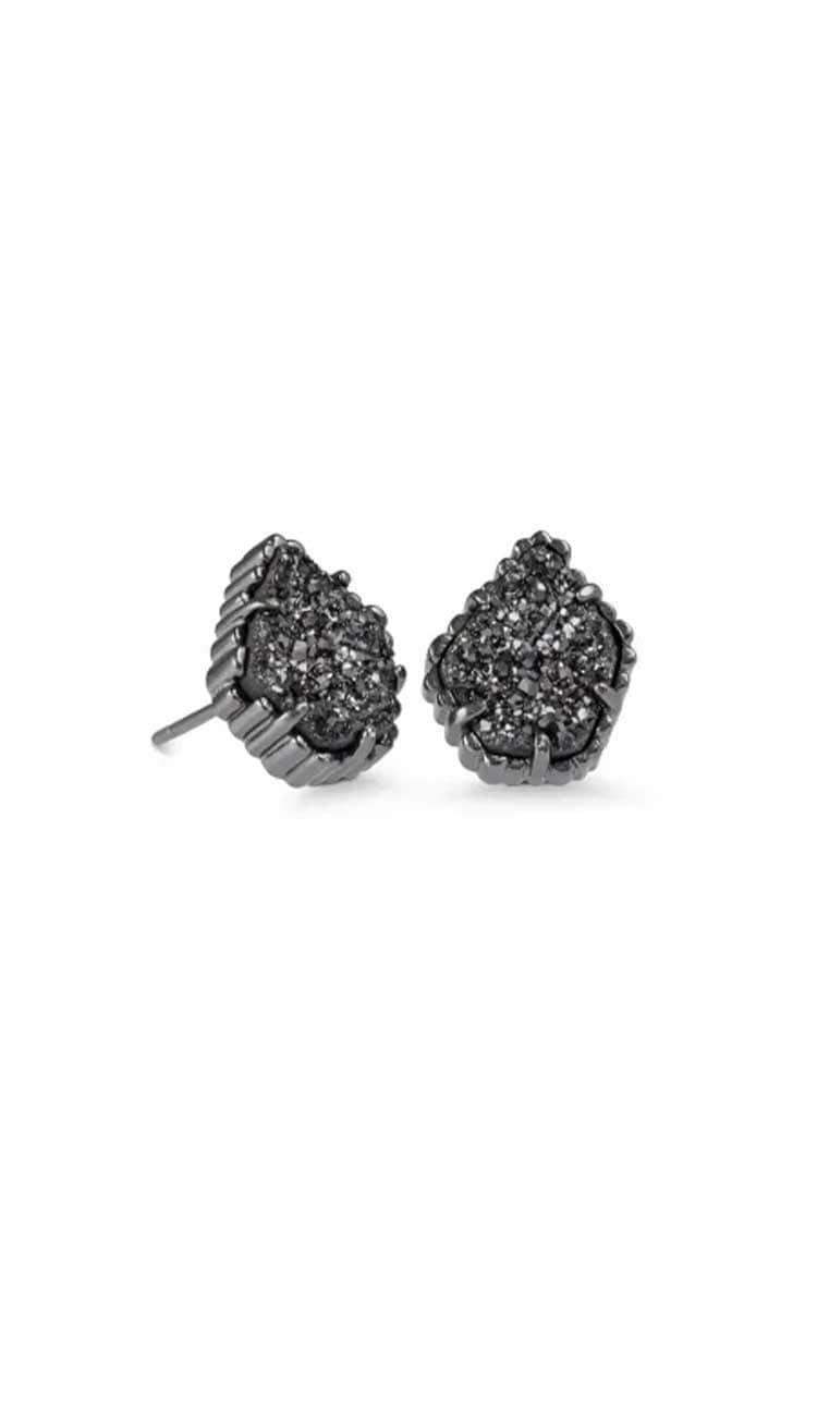 Kendra Scott Tessa Earrings in Black Drusy - Paula & Chlo