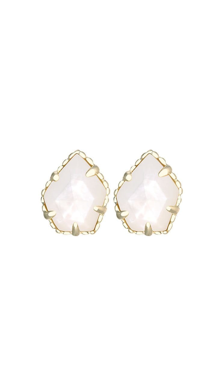 Ivory Mother of Pearl tessa stud earrings by kendra scott