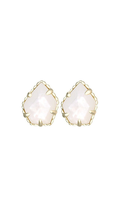 Ivory Mother of Pearl tessa stud earrings by kendra scott