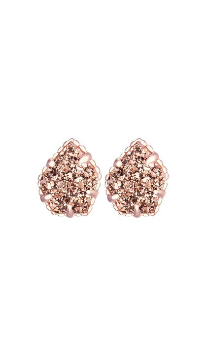 Rose Gold Drusy Tessa Earrings by Kendra Scott