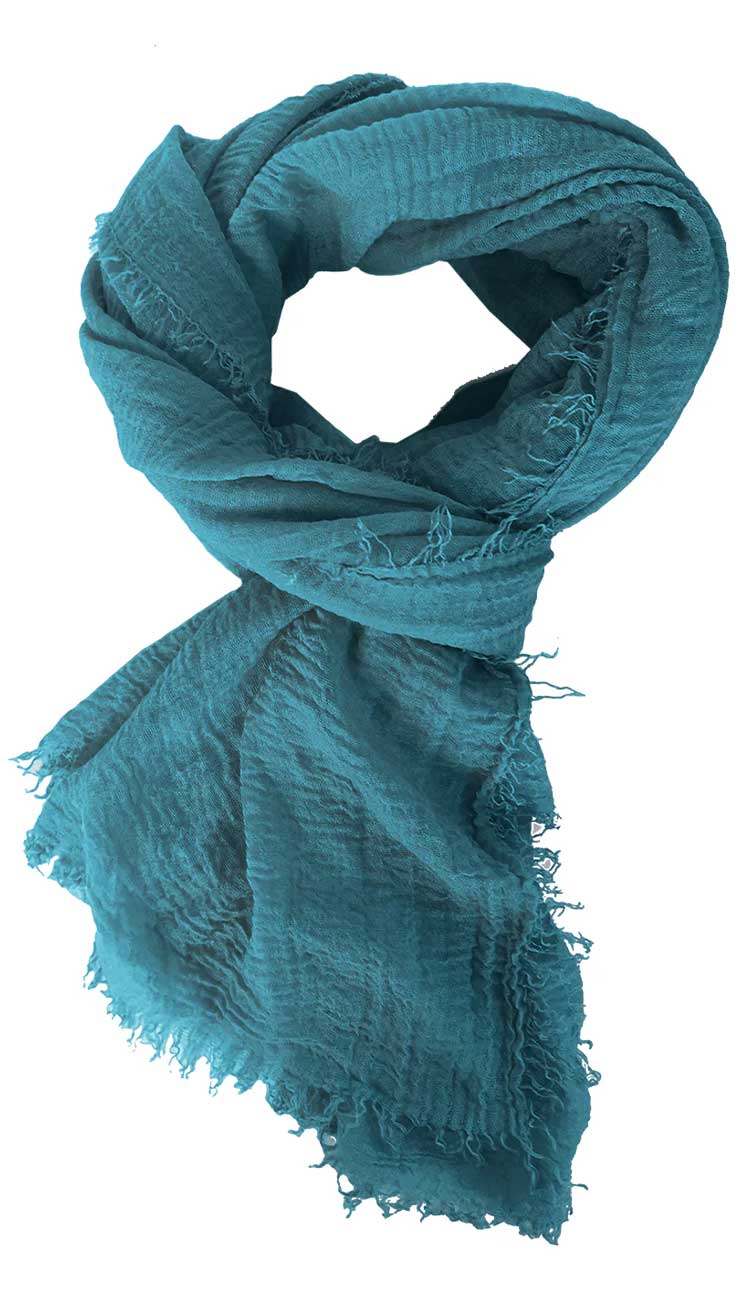 boho scarf in turquoise