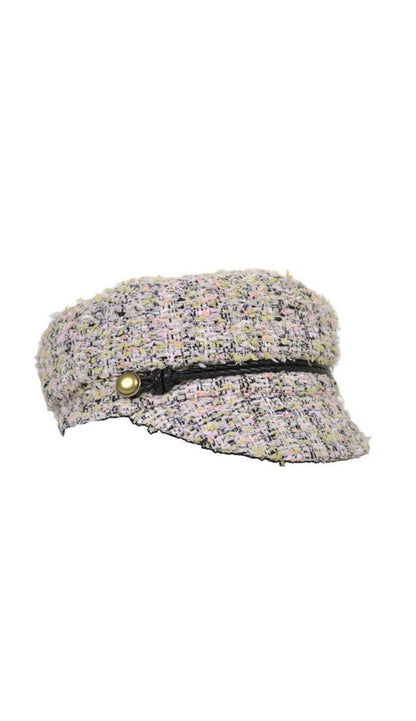 Elyse Tweed Marine Cap in Pink by Eugenia Kim