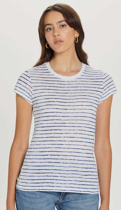 Watercolor stripe infinity tee by goldie available at Paula & Chlo