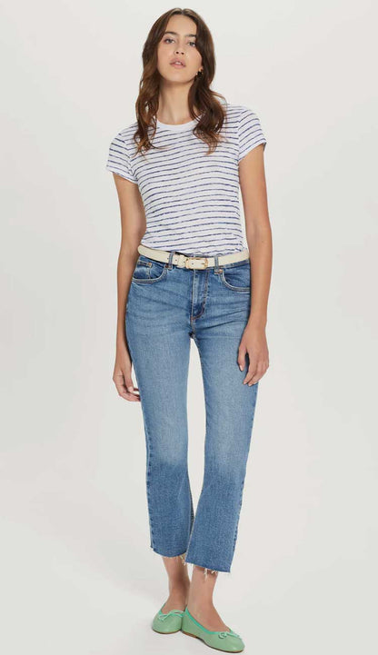 Watercolor stripe infinity tee by goldie available at Paula & Chlo - full view
