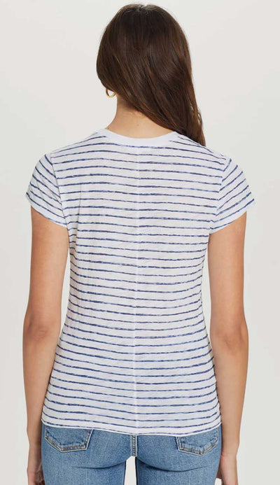 Watercolor stripe infinity tee by goldie available at Paula & Chlo - back view